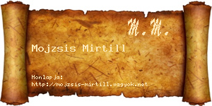 Mojzsis Mirtill névjegykártya